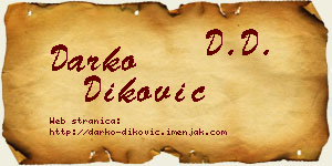 Darko Diković vizit kartica